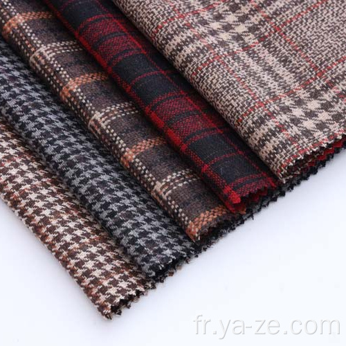 Classic Design Plaid Tweed Fabric For Men Shirt